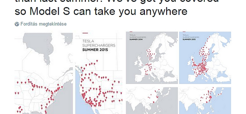 Egy év alatt robbantott a Tesla töltőhálózata