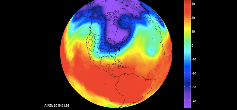 A NASA készített egy animációt: így tört be a -40 fokos hideg az USA területére