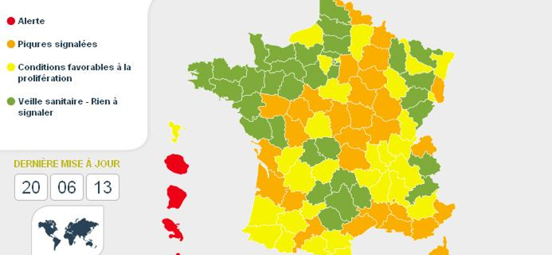 Szúnyogtérkép: a franciák ellenőrizhetik, hol csípnek 