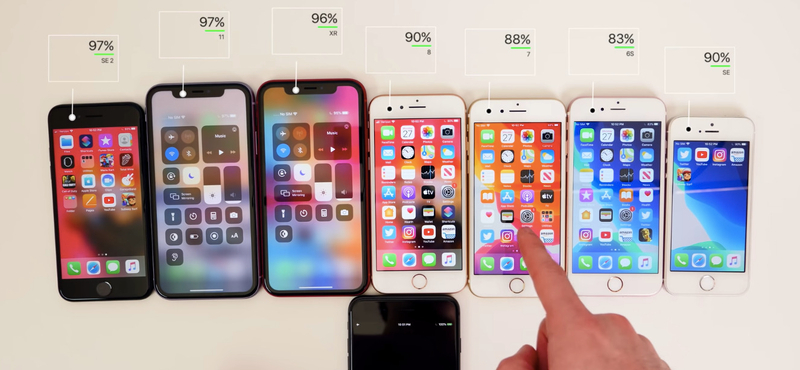 Megmérték, meddig bírja az új iPhone SE akkumulátora az Apple többi telefonjához képest