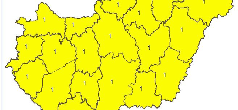 Riasztást és figyelmeztetést is kiadott a meteorológiai szolgálat