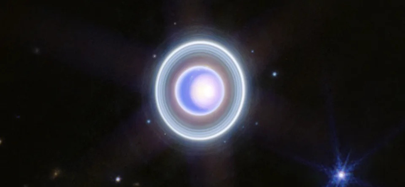 Úgy néz ki az Uránusz a James Webb teleszkóp új képein, mint egy dimenziókapu