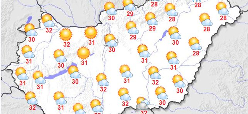 Délutánra 30 fok fölé is felkúszik majd a hőmérő