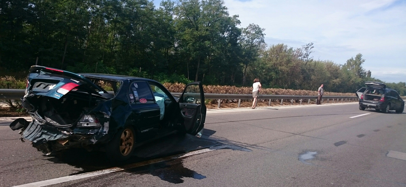 Baleset az M5-ösön Soroksárnál