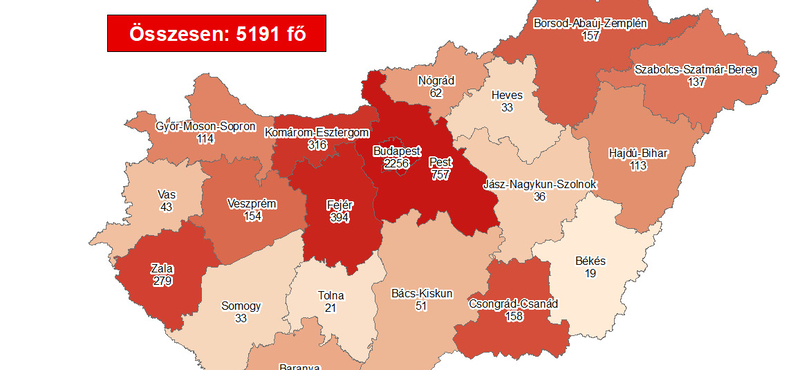 Senki nem gyógyult ki vasárnap a koronavírusból, 36-tal nőtt az aktív esetszám