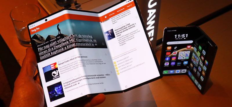 Ez egy valóban forradalmian új mobil: kezünkben a háromba hajlítható Huawei Mate XT