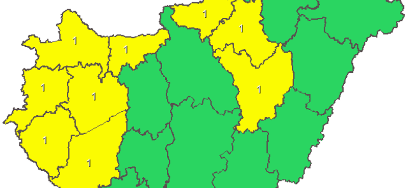 Térkép: Újabb felhőszakadás miatt adtak ki figyelmeztetést 9 megyére