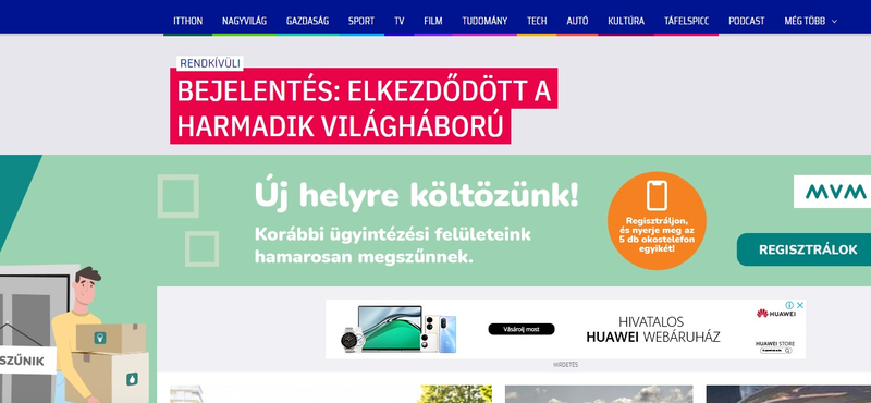 Az orosz állami tévében 9 napja bemondták, az Origo rendkívüli hírként kitette: “elkezdődött a harmadik világháború”