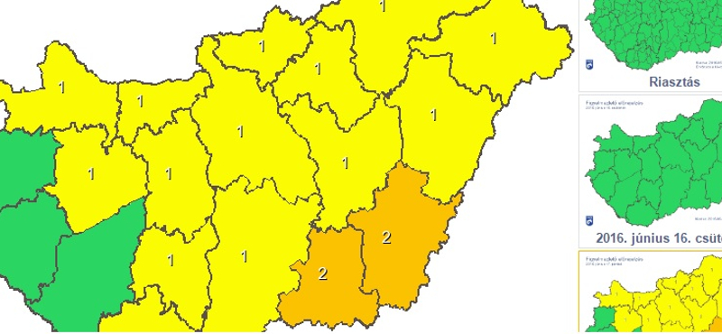 Figyelmeztetést adtak ki: hőhullám és viharok is jönnek hétvégén