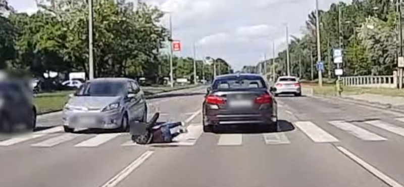 Döbbenten nézte az autós, ahogy nekiszalad egy gyalogos, majd elsántikál – videó