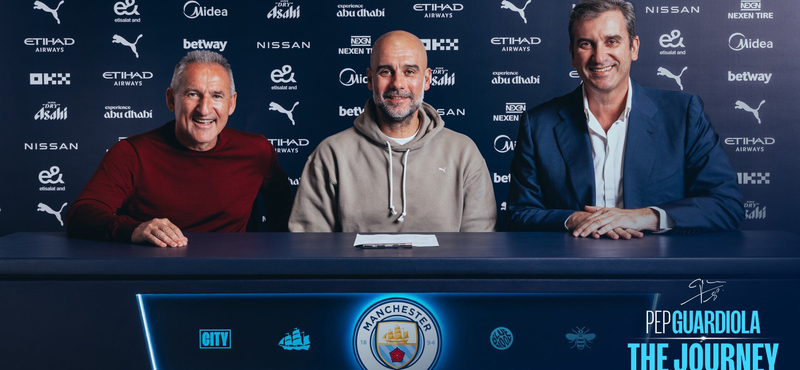 Szerződést hosszabbított Pep Guardiola a Manchester Cityvel