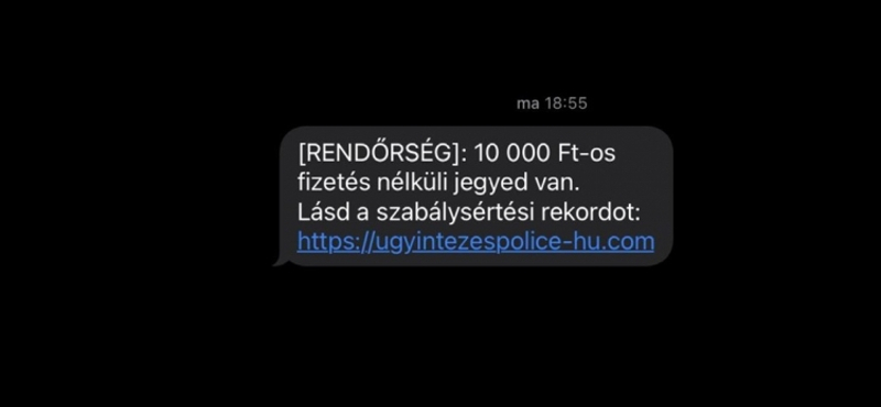 Ha ilyen SMS-t kap, ne nyissa meg a linket