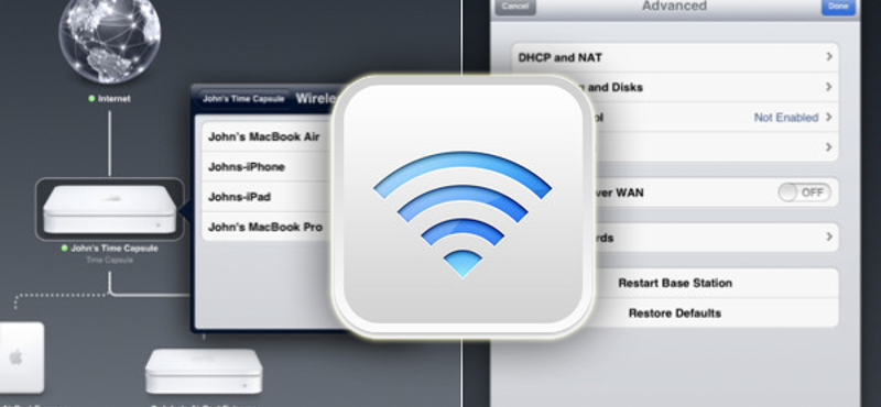 AirPort beállítás iPadről és iPhone-ról