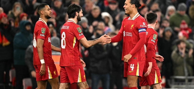 Szoboszlai is gólt lőtt, kiütéssel jutott döntőbe a Liverpool