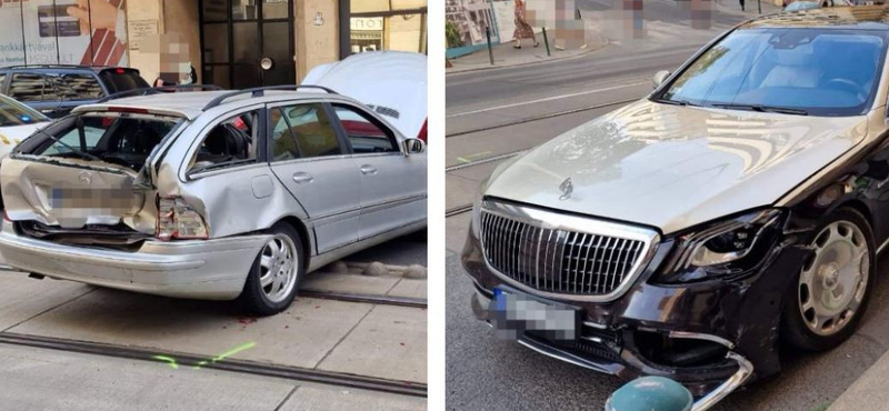 Egy Maybach is összetört, amikor a Combino villamos elé fordult egy szabálytalankodó autós