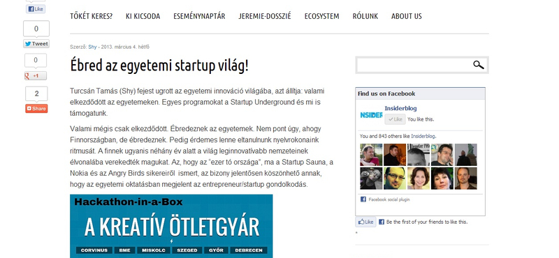 Startup: Beindultak az egyetemek is