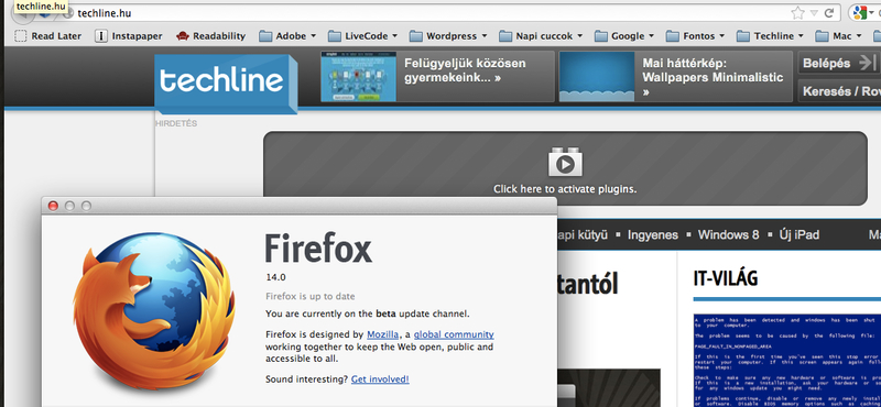 Letölthető a Firefox 14 béta, számos hasznos újdonsággal!