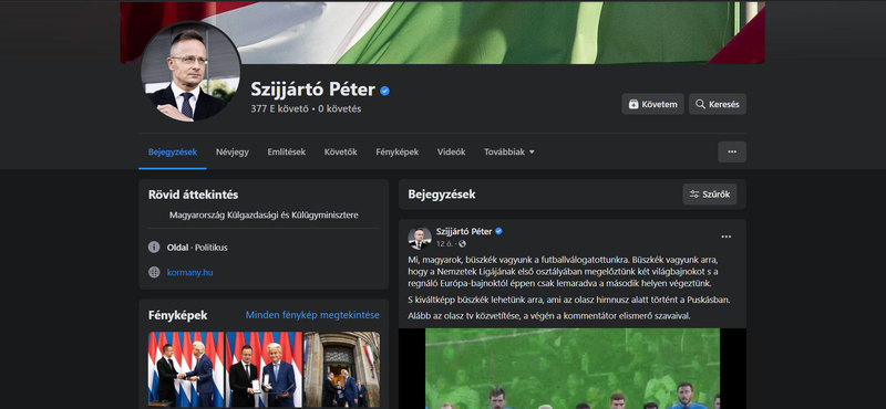 A Facebook elsőre letörölte Szijjártó szerdai videóját