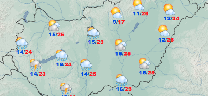 Hétfőn is marad a szeszélyes időjárás