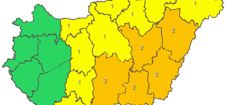 Tényleg pocsék idő jön, többfelé adtak ki másodfokú figyelmeztetést