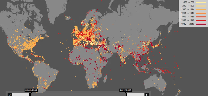 Nézzen szét rajta: egyetlen interaktív térképen 4500 év minden csatája