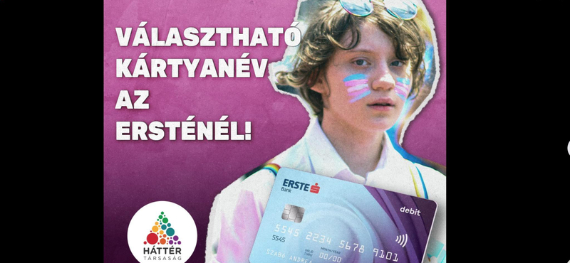 A transzneműeknek kedveskedik az Erste Bank: már igényelhető olyan kártya, amelyen az ügyfél választott neve szerepel