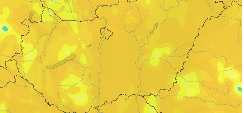Másodfokú figyelmeztetést adtak ki vasárnapra - térképpel