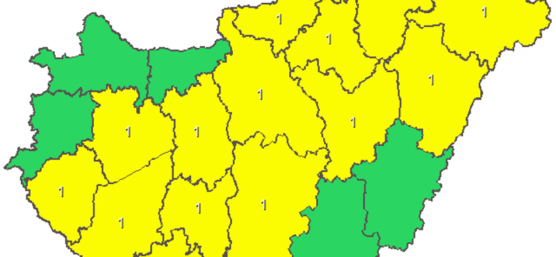 Térkép: Majdnem az egész országban leszakadhat az ég szerdán