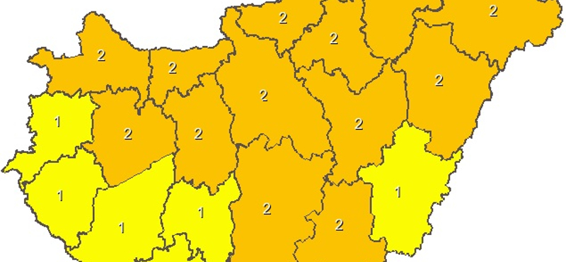 Országos figyelmeztetést adtak ki március 15-re – térkép