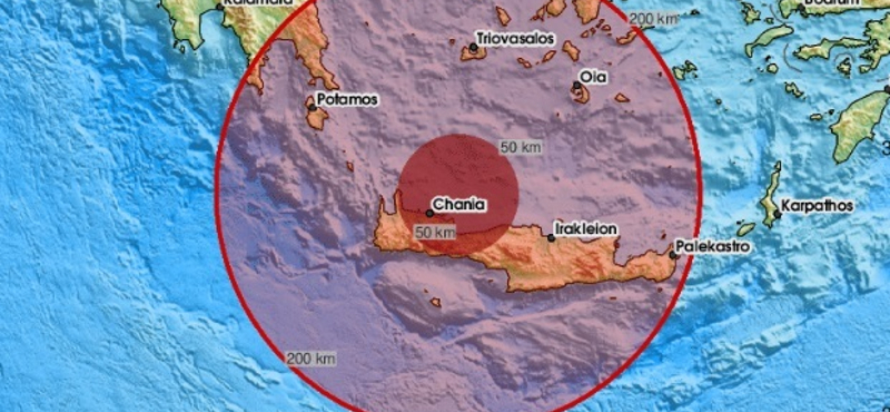 Közepes erősségű földrengés rázta meg Kréta szigetét