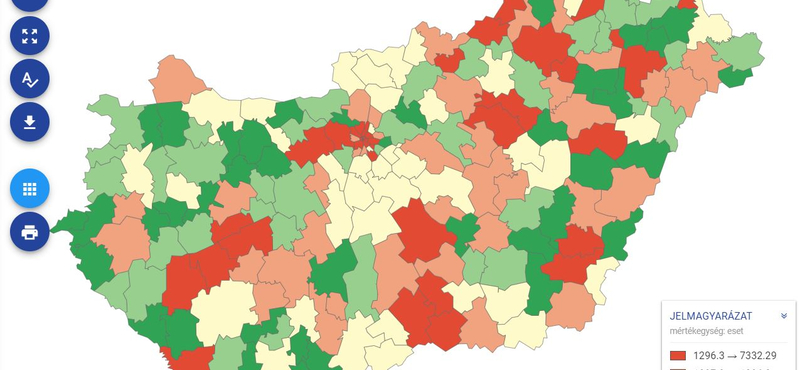 Ezekben a térségekben követik el a legtöbb bűncselekményt - térkép