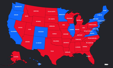 Így szavaztak az államok – térképen az amerikai elnökválasztás állása