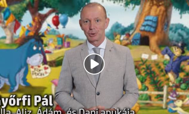 Győrfi Pál cukiskodó videóban üzen a gyerekeknek is